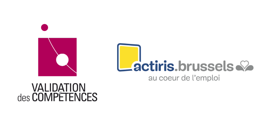logos de la validation des compétences et d'Actiris